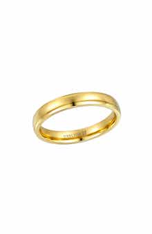 Men's 18K Gold Plated Stainless Steel Band Ring