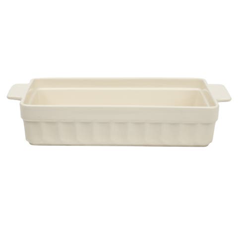 Broadbrook 13x9 Inch Rectangular Stoneware Baking Dish with Handles, Oven Safe