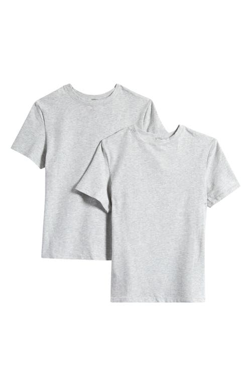 SKIMS 2-Pack Stretch Cotton Jersey T-Shirt in Light Heather Grey  product