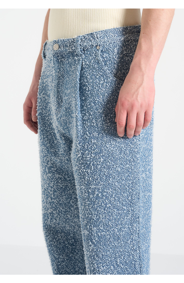 Manière De Voir Arnault Boucle Pleated Jeans, Alternate, color, Blue