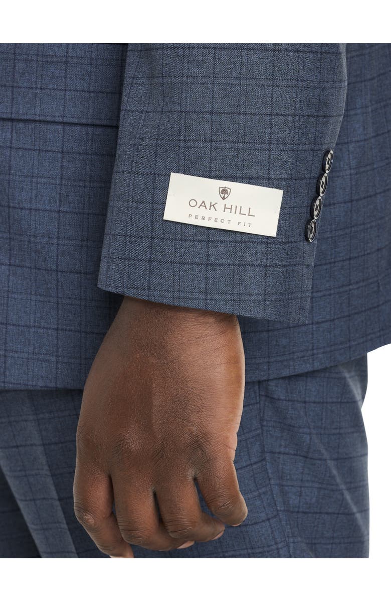 Oak Hill by DXL Big & Tall Jacket-Relaxer Windowpane Suit Jacket, Alternate, color, 