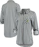 CONCEPTS SPORT Women's Concepts Sport Charcoal Oakland Athletics Wanderer Long Sleeve Button-Up Nightshirt