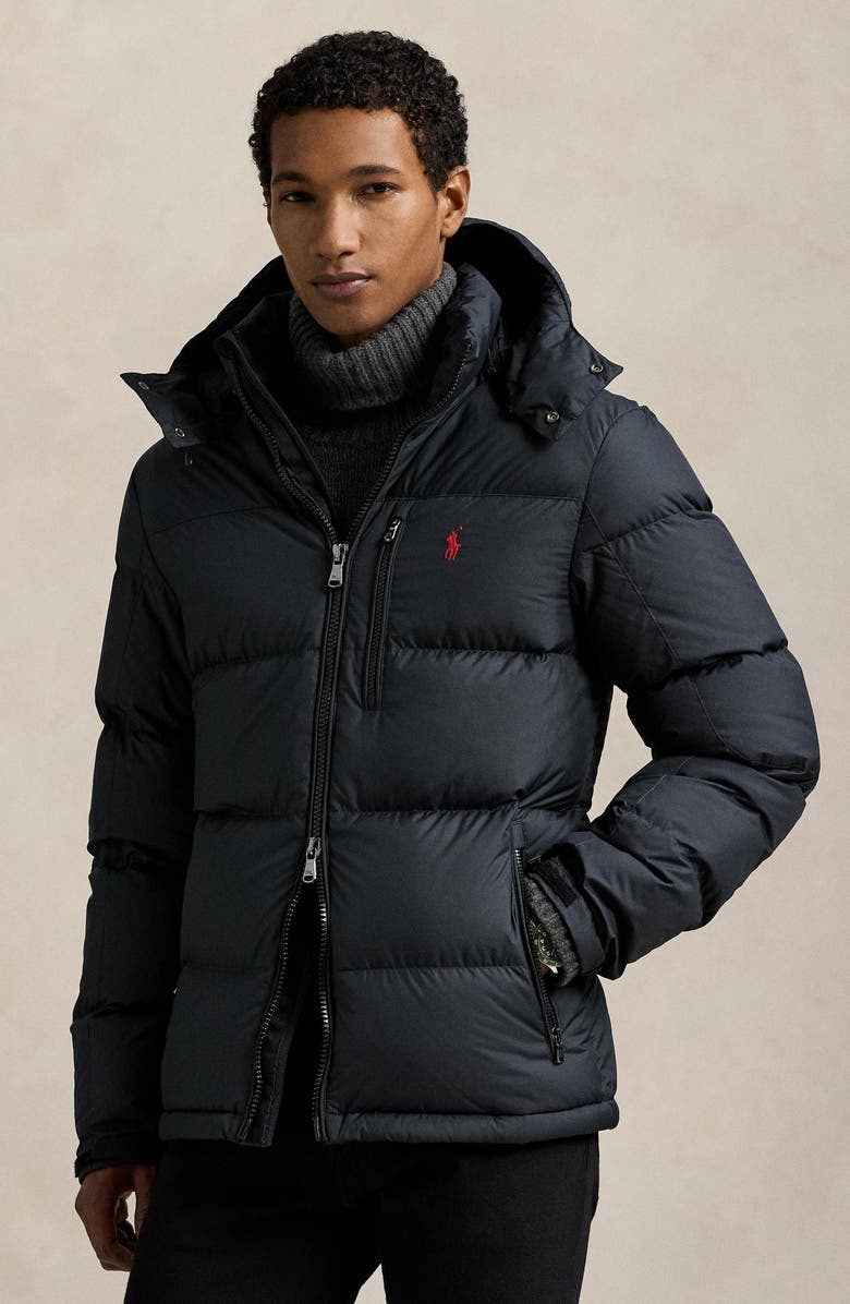 Polo Ralph Lauren The Gorham Down Jacket with Removable Hood, Alternate, color, Polo Black