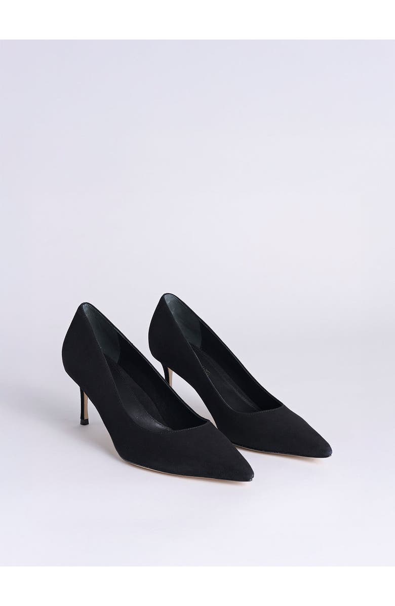 MARION PARKE Classic Pump 70 Suede, Alternate, color, Black