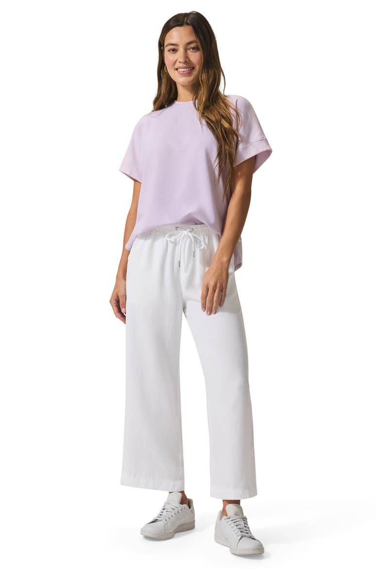 Angie Crop Wide Leg Pants, Alternate, color, WHITE