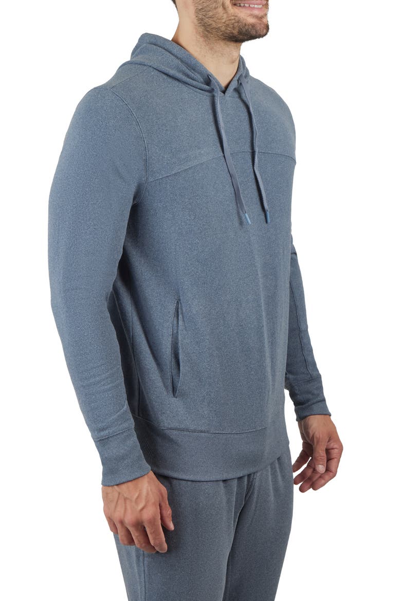 Ultra Mélange Fleece Hoodie, Alternate, color, NAVY BLAZER