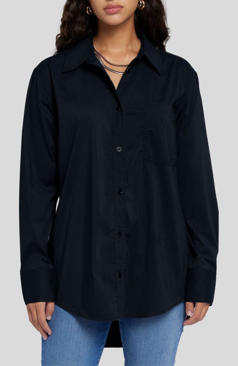 Seven Everyday Button Down Shirt, Main, color, Black