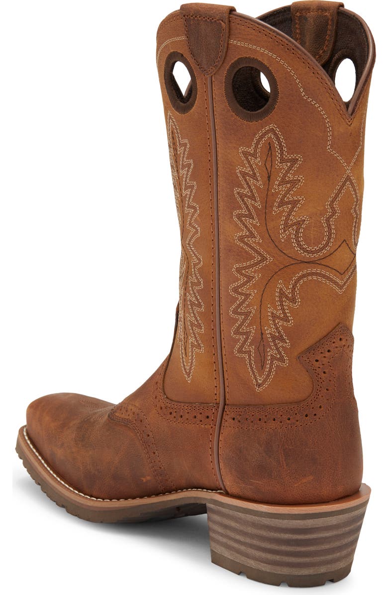 Ariat Hybrid Roughstock Square Toe Cowboy Boot, Alternate, color, Brown