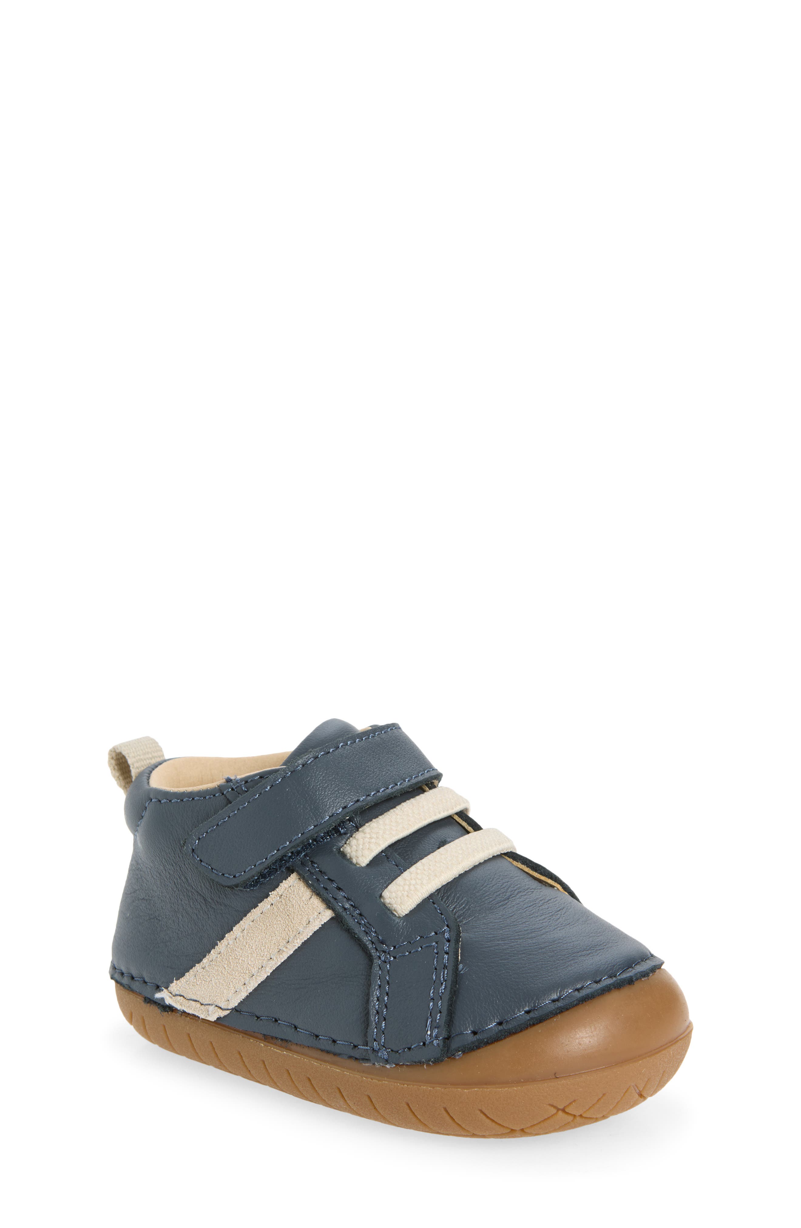 Kids' Roadway Pave Leather Sneaker, Main, color, NAVY / SAND SUEDE