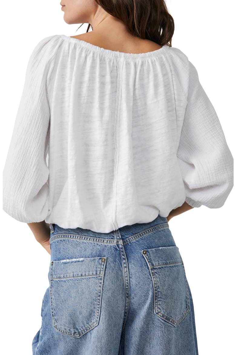 Parfait Bubble Off the Shoulder Crop Top, Alternate, color, OPTIC WHITE