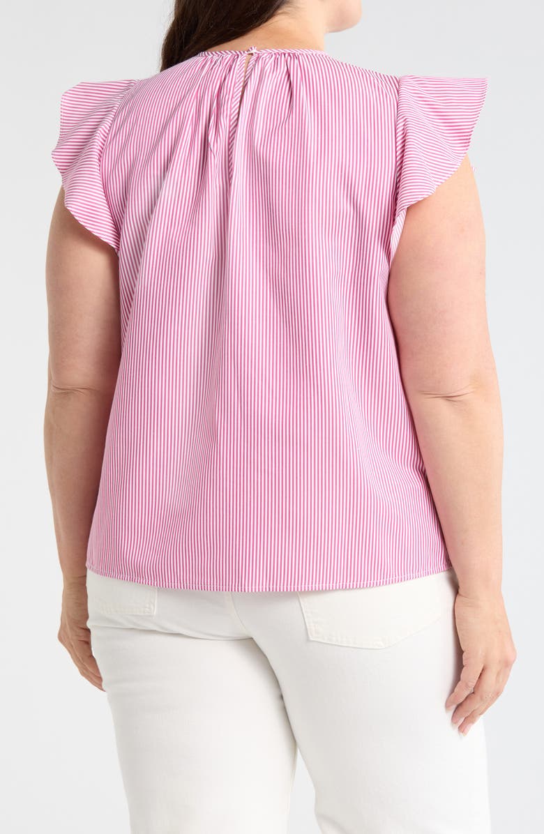 SUGARLIPS Hermas Stripe Ruffle Top, Alternate, color, Fuchsia