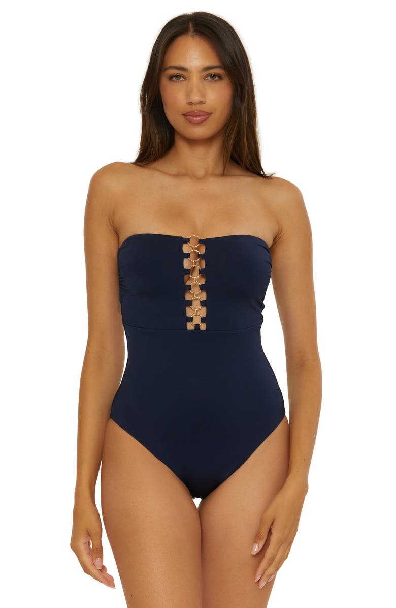 Trina Turk Monaco Strapless One-Piece Swimsuit, Alternate, color, 