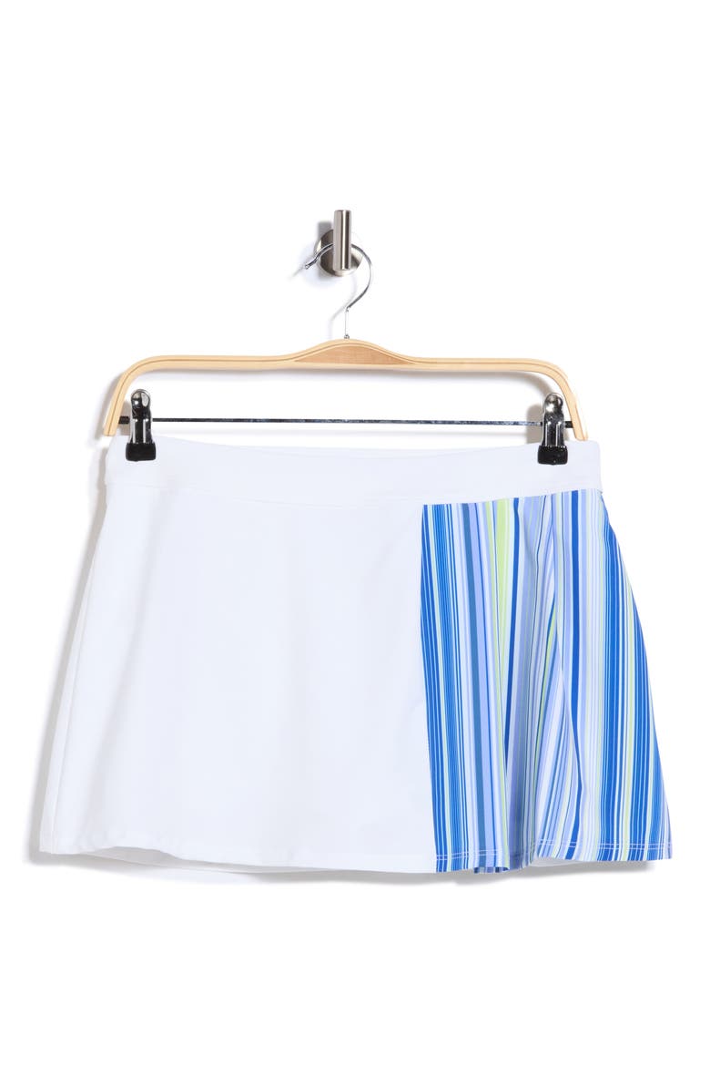 Asymmetric Pleated Tennis Skort, Main, color, BRIGHT WHITE