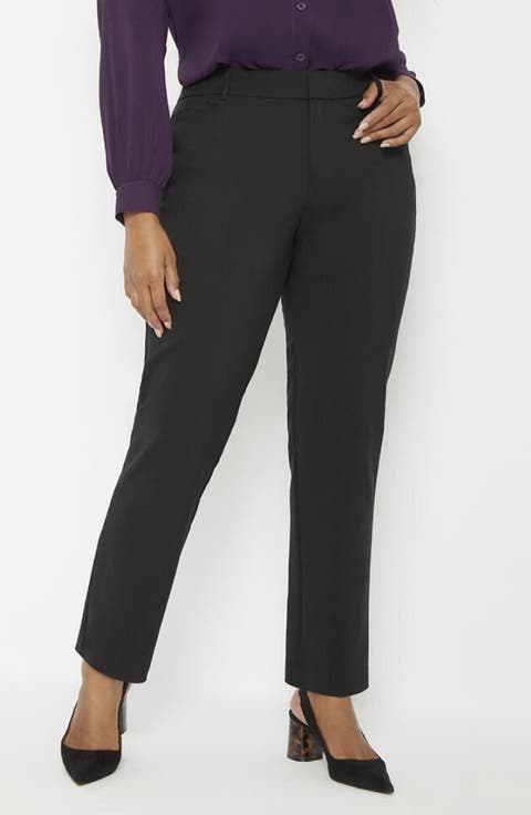 Kady Stretch Cotton Straight Leg Pants