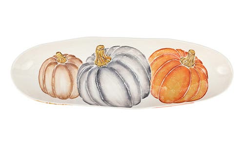 Vietri Pumpkins Narrow Oval Platter In Multi