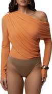 JLUXLABEL Textured One Shoulder Bodysuit