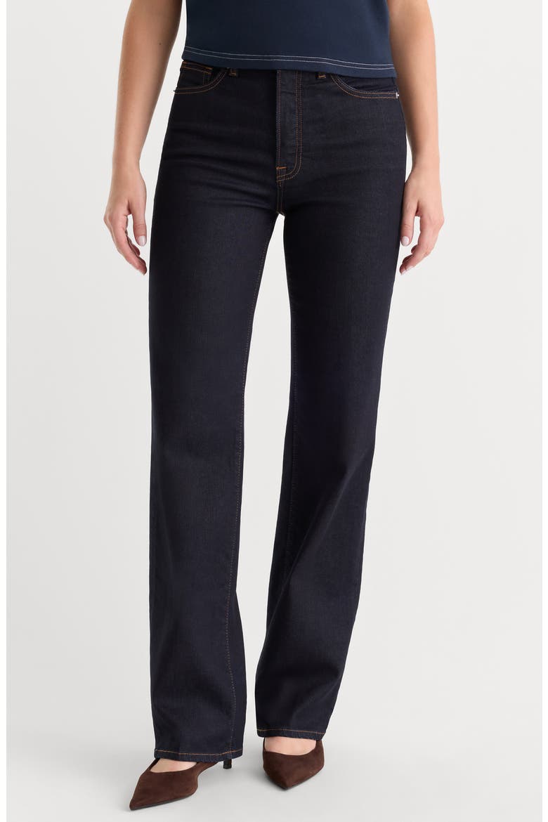 Good True High Waist Straight Leg Jeans, Main, color, RINSE