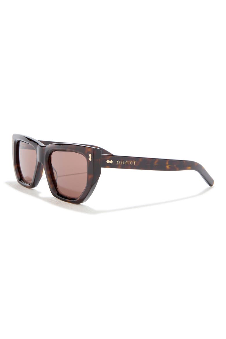 53mm Square Sunglasses, Alternate, color, HAVANA HAVANA BROWN