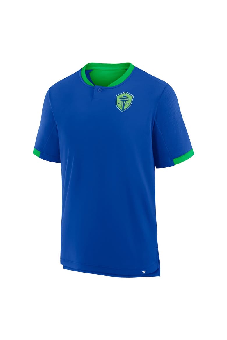 Men's Fanatics Blue Seattle Sounders FC Stoppage Time Striker T-Shirt, Alternate, color, Blue