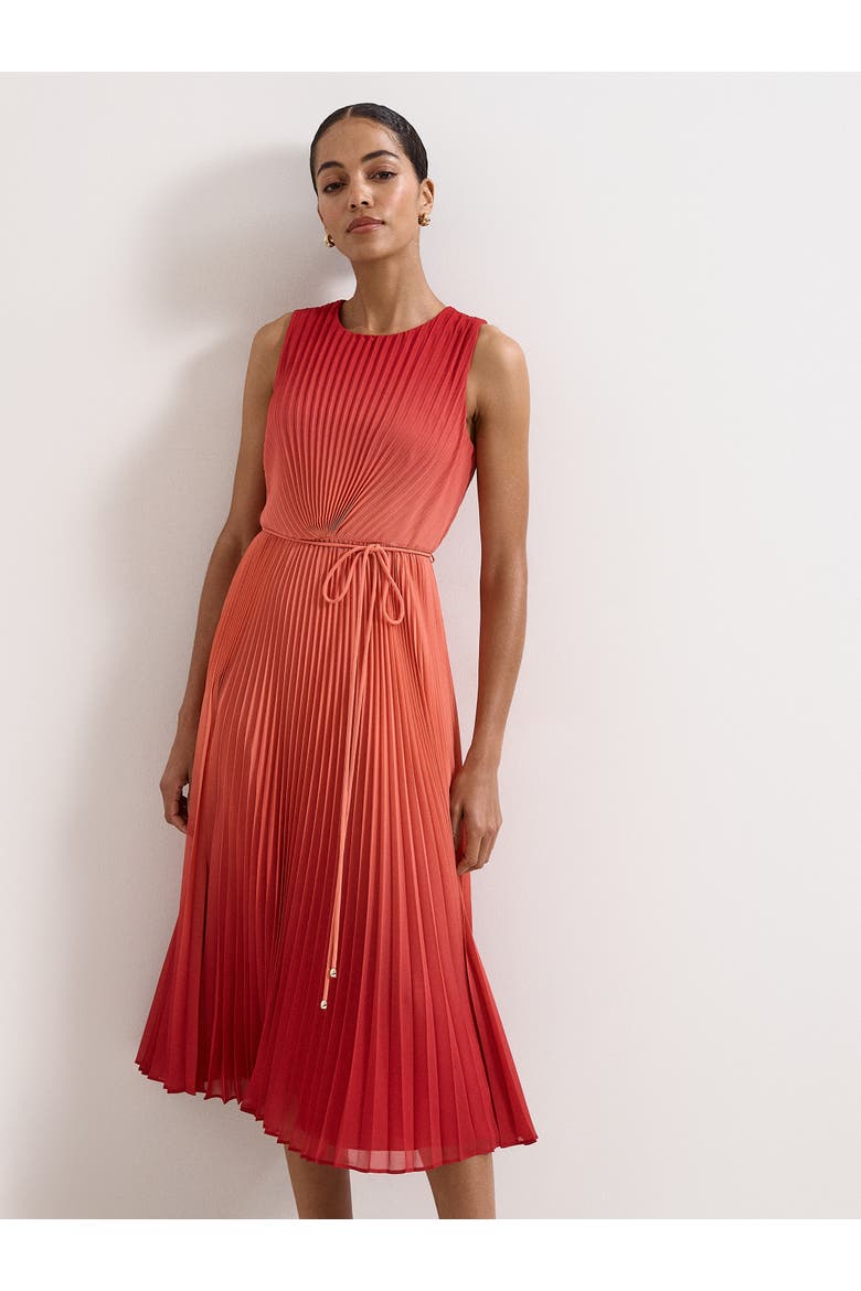 Simara Floral Dress, Alternate, color, Red