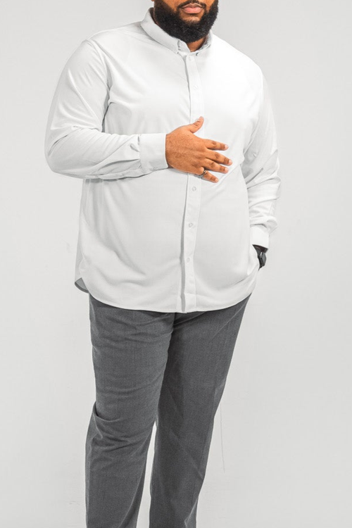 Regent Row Big And Tall Commuter Shirt Long Sleeve Button Down In White