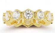 GLAZE JEWELRY Hexagon Cubic Zirconia Ring