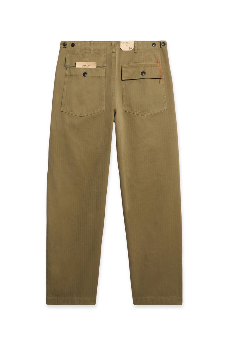 Newfatigue Herringbone Cotton Fatigue Trousers, Alternate, color, OLIVE
