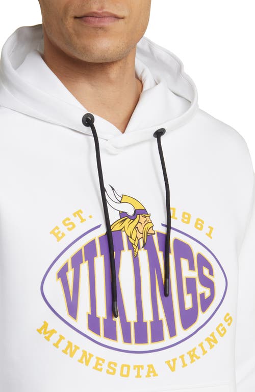Shop Hugo Boss Boss X Nfl Touchback Graphic Hoodie In Minnesota Vikings White