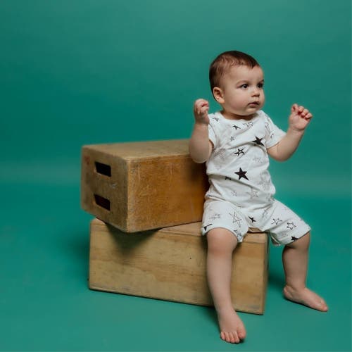 Norani Baby Organic Romper In Stars