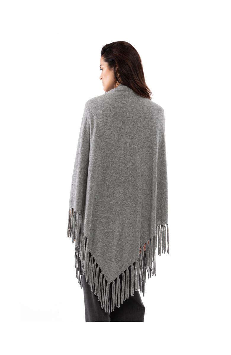 Monticelli Cashmere Women's Pure Cashmere Fringe Wrap, Alternate, color, Black