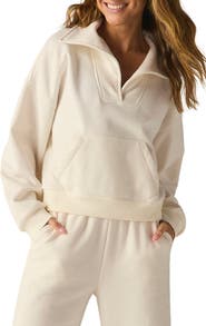 Beyond Yoga Street Smart Johnny Collar Fleece Sweatshirt