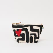 Ubuntu Life XLarge Convertible Pouch with Strap - Beaded Red Heart