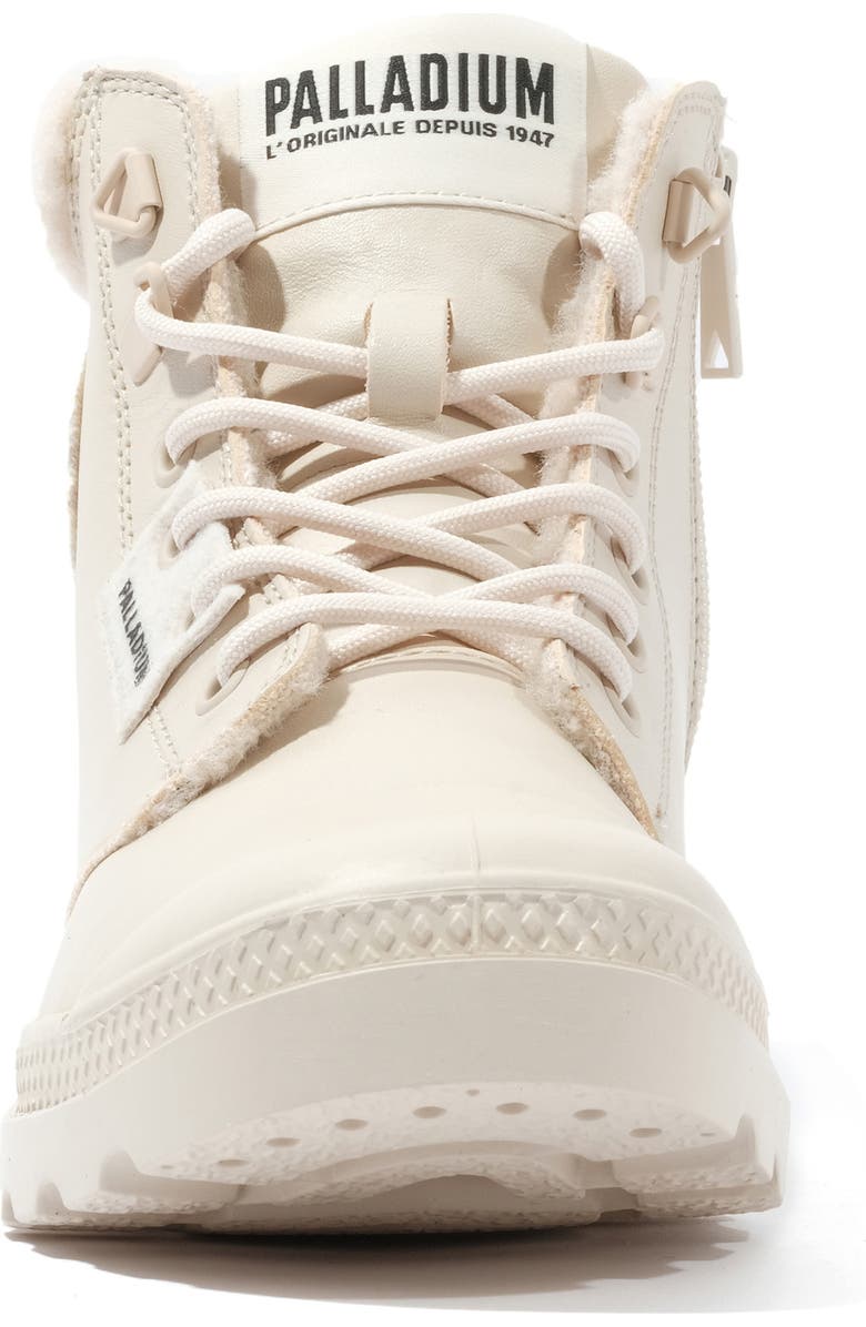 Palladium Pampa Hi Faux Fur Lined Boot, Alternate, color, Almond Milk