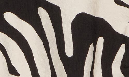 Shop Sanctuary Baja Short Sleeve Tie Front Button-up Shirt In Palm Black