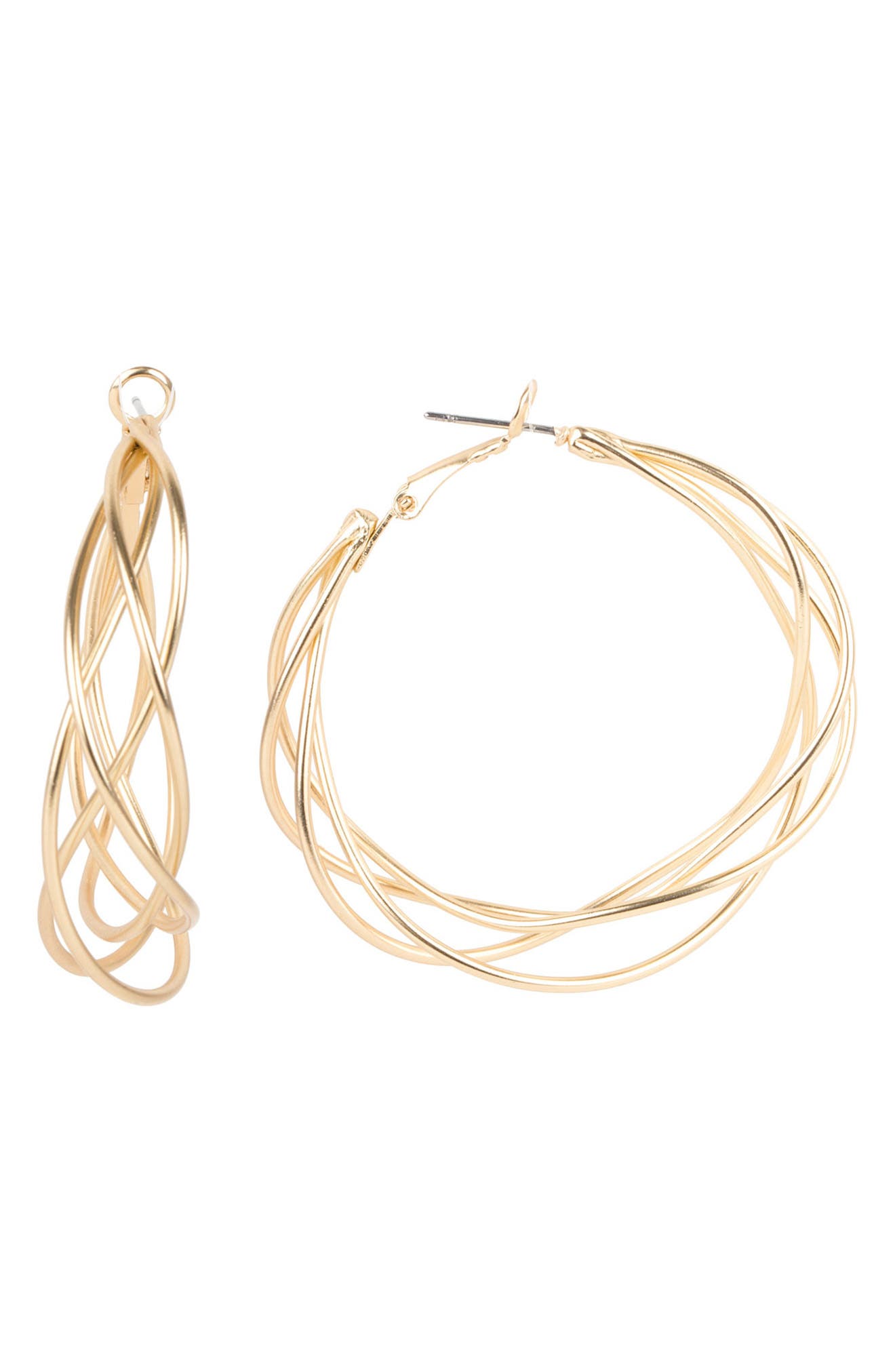 SAACHI Multi Surface Intertwined Hoop Earrings (Women) | Nordstromrack