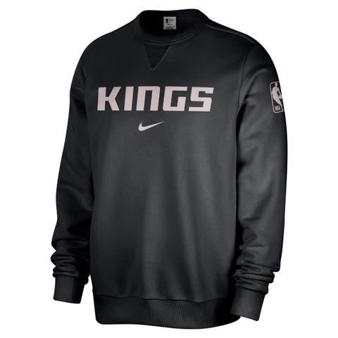 Men's Nike Black Sacramento Kings Courtside Standard Issue Performance Pullover Sweatshirt