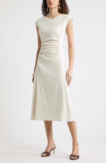 belgian linen dress ADELE DRESS Belgian Linen Red Clay – A Peace of Ibiza® Collection main image 1