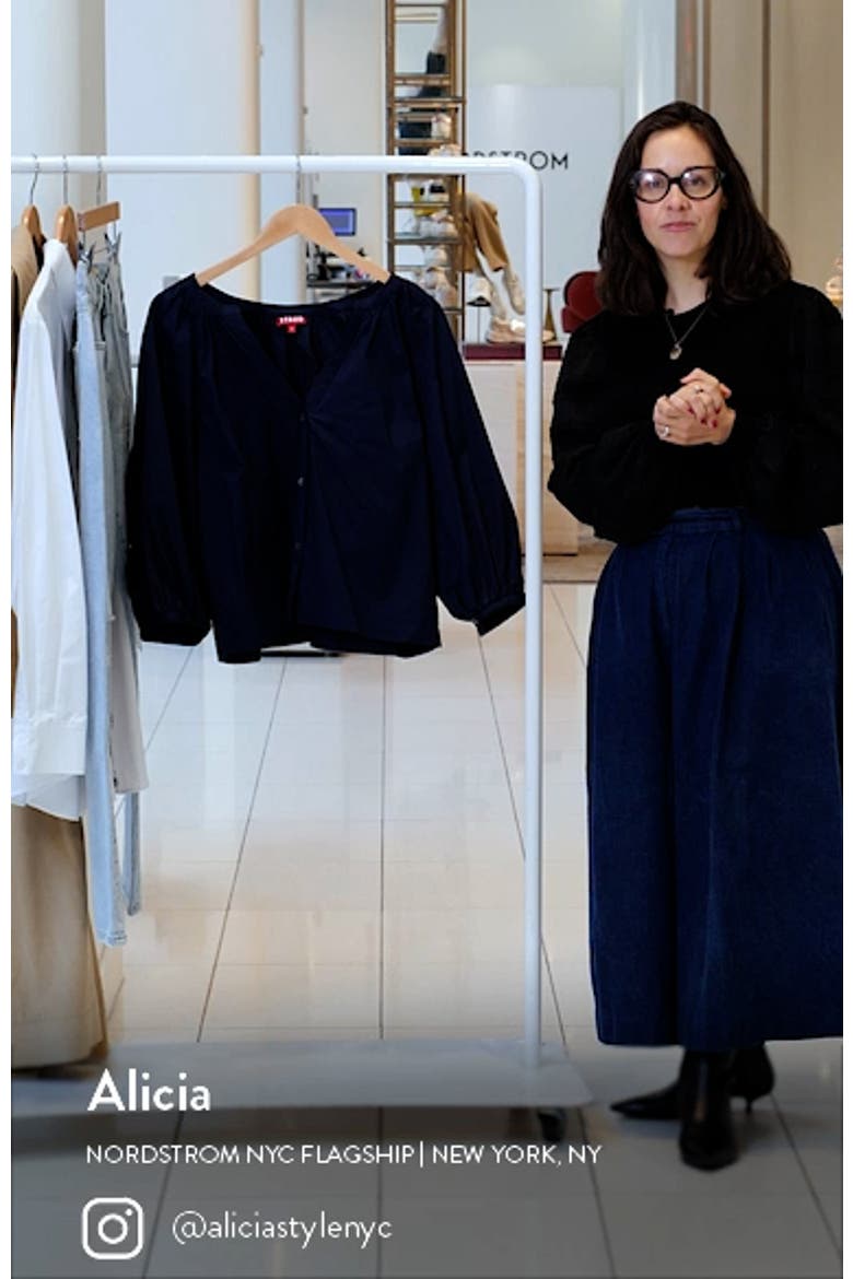 New Dill Stretch Cotton Button-Up Blouse video