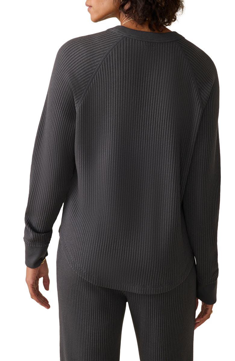 Faherty Legend<sup>™</sup> Waffle Long Sleeve Top, Alternate, color, Black