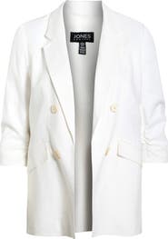 Jones New York Open Front Linen Blend Jacket