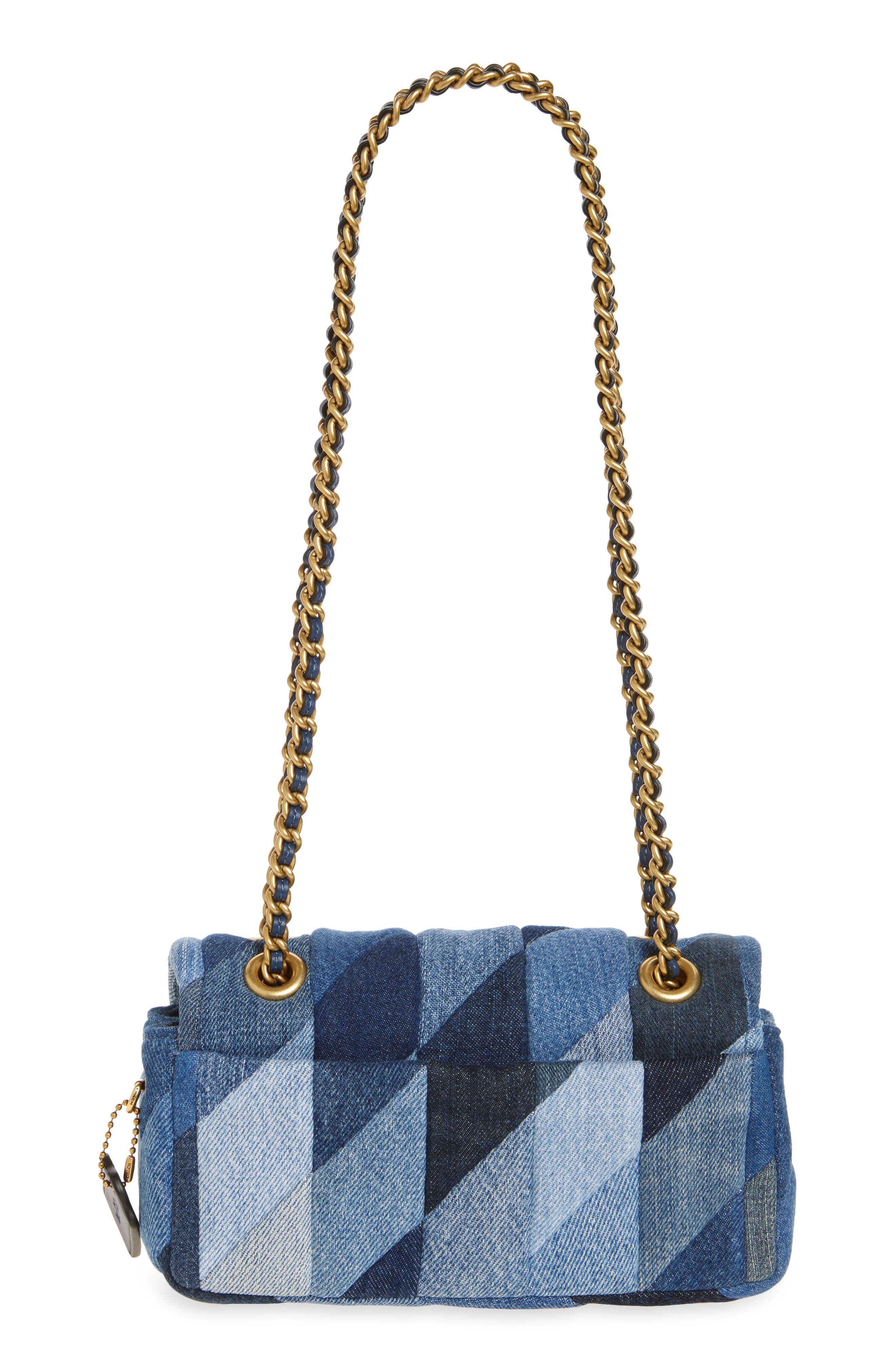 COACH Tabby 20 Denim Patchwork Quilting Shoulder Bag, Alternate, color, 