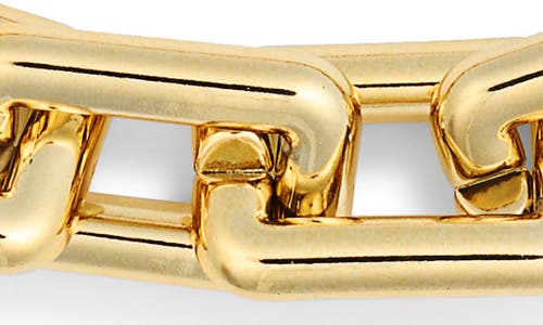 Cz By Kenneth Jay Lane Rectangular Link Necklace In Polished Gold