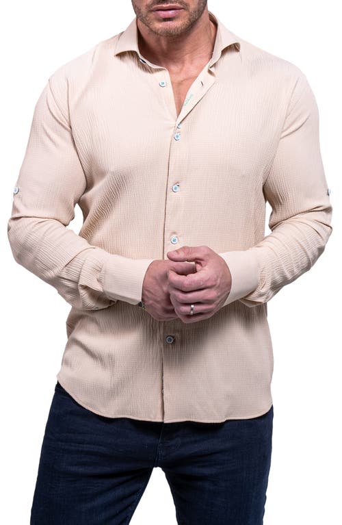 Maceoo Einstein Resistance Contemporary Fit Textured Button-up Shirt