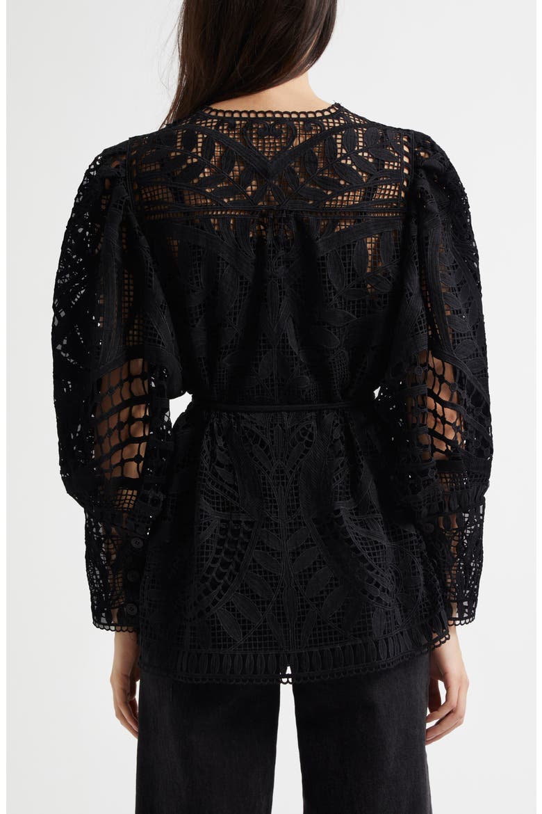 Guipure Lace Top, Alternate, color, BLACK