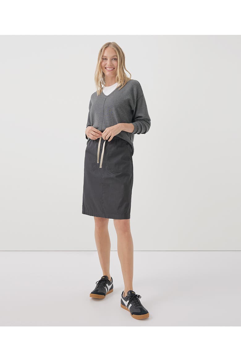 Organic Cotton Daily Twill Skirt, Main, color, Storm