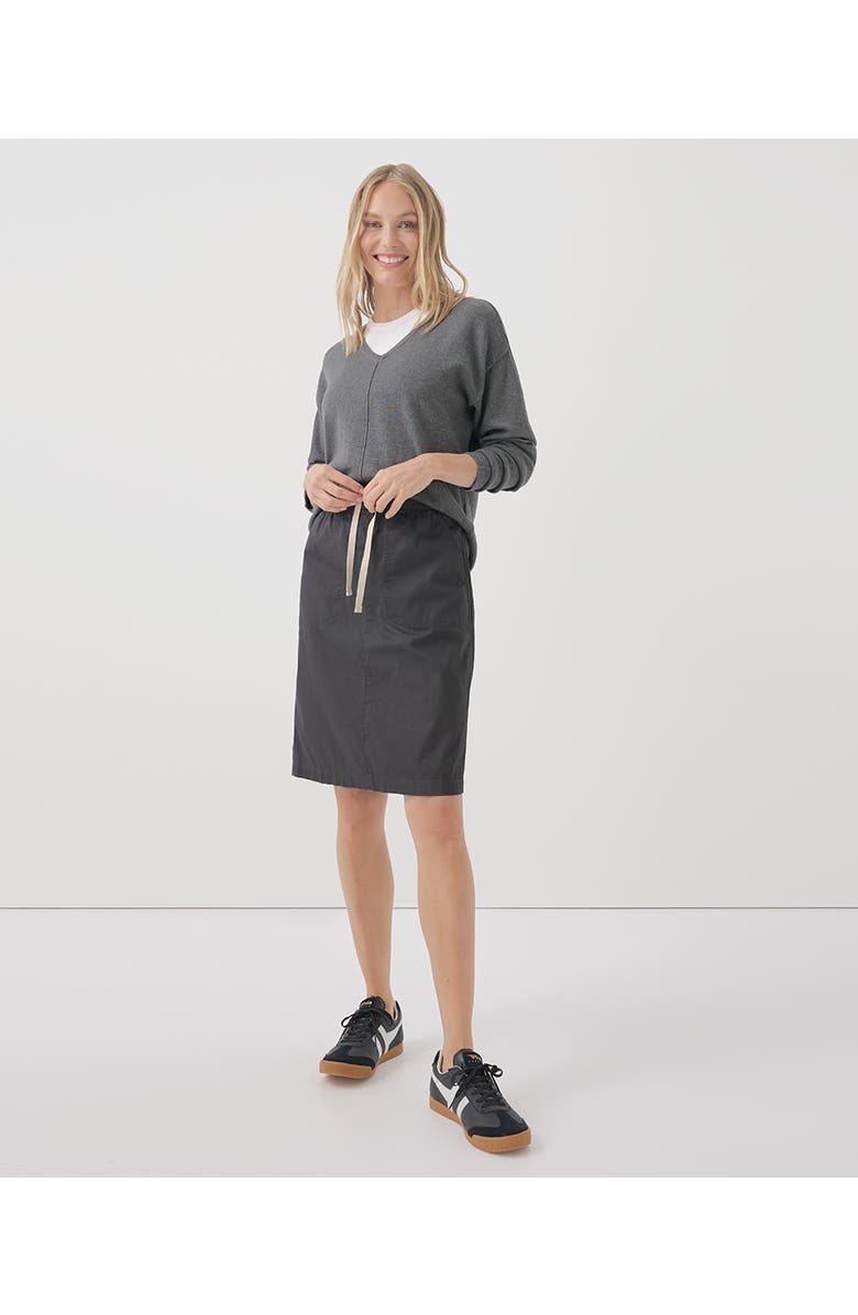 Pact Organic Cotton Daily Twill Skirt, Main, color, Storm