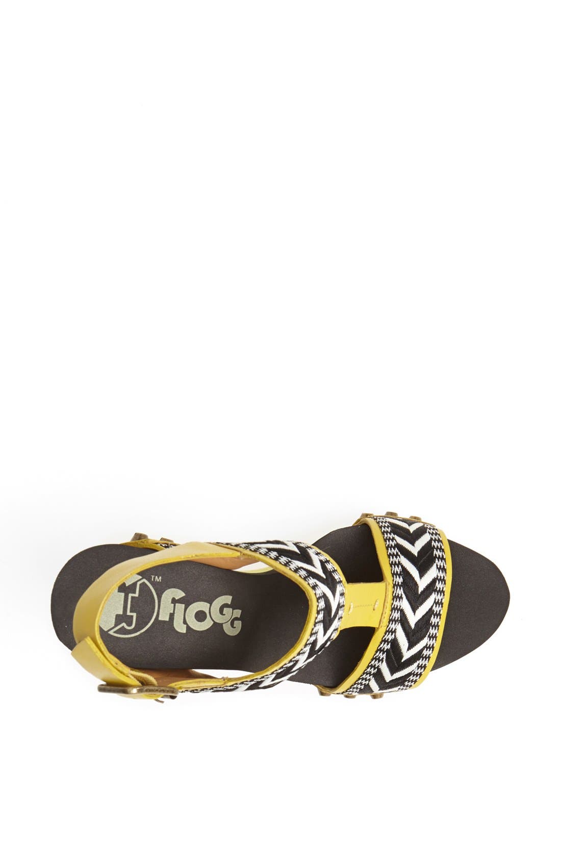'Risky' Platform Sandal, Alternate, color, YELLOW MULTI