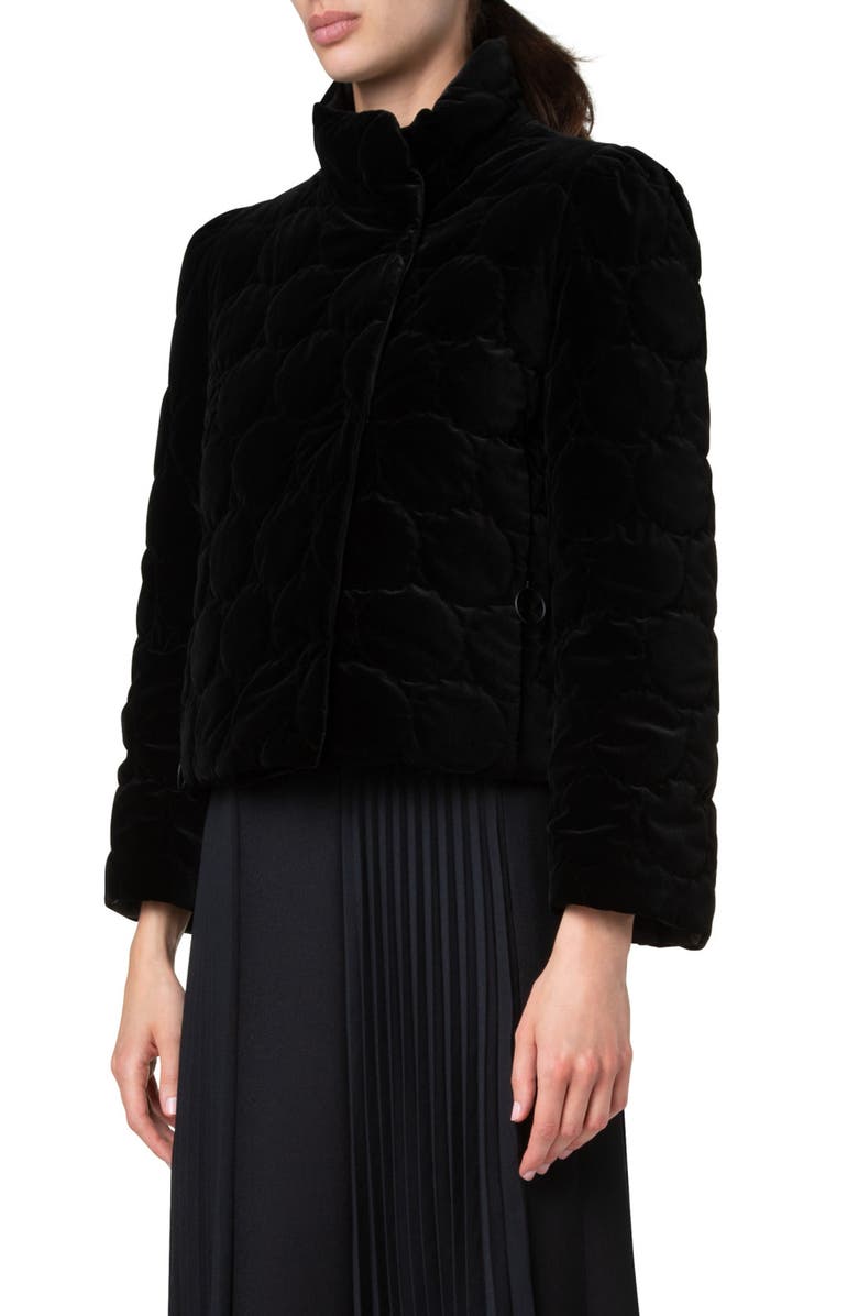 Akris punto Crop Puffer Jacket, Alternate, color, 