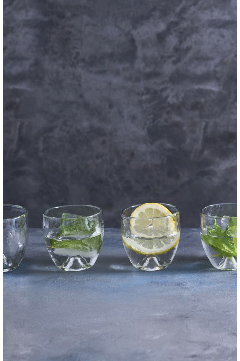 Pebbled Punt Glasses - Set of 4, Alternate, color, Clear