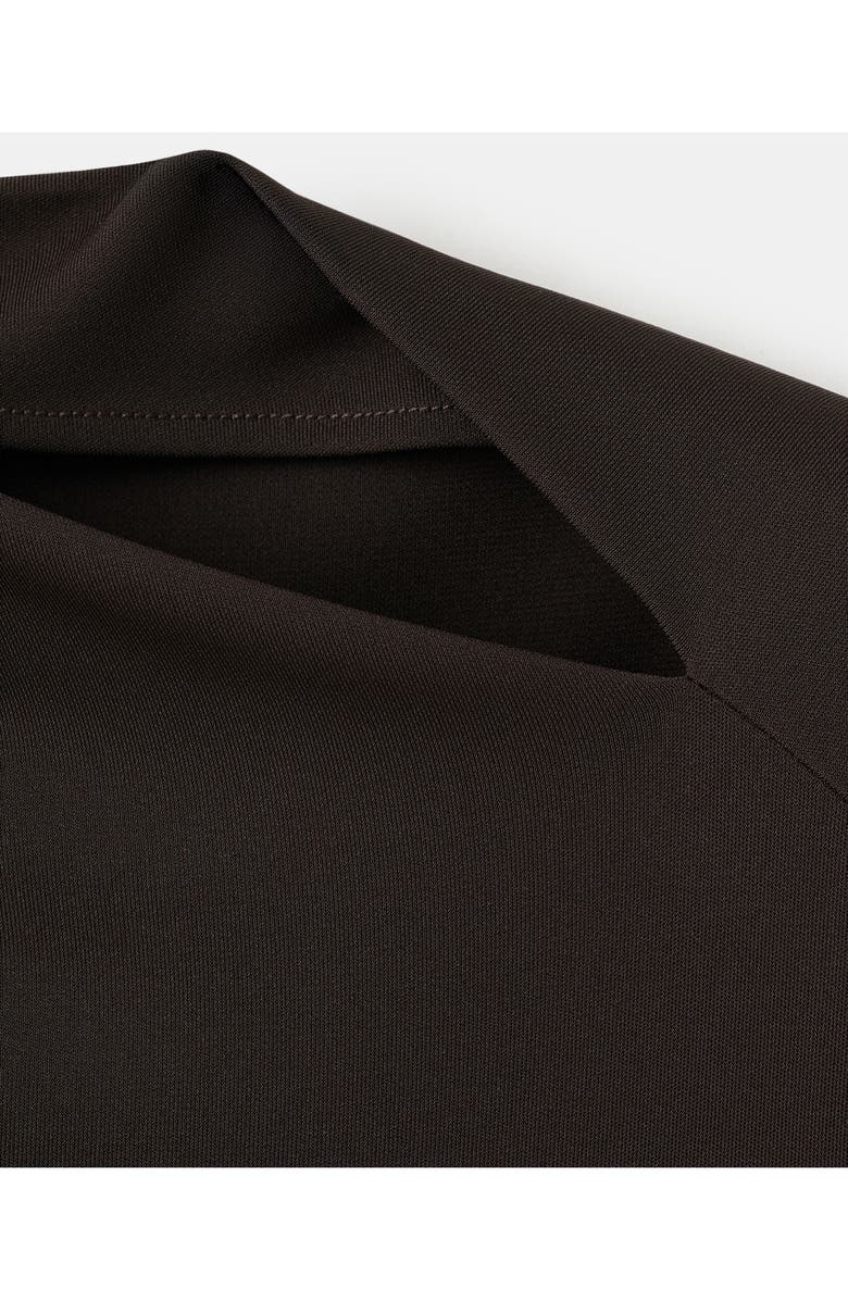 MANGO Asymmetric Neck Long Sleeve Dress, Alternate, color, 